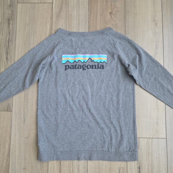 Patagonia Responsibili Tee Gray Long Sleeve Graphic Print Women Sz XS - Picture 1 of 7